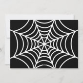 Fijne Halloween Griezelfoto met Spinnenweb Sjabloo Feestdagenkaart (Achterkant)