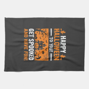 Fijne Halloween Griezelige Geestenhuis Quote Theedoek