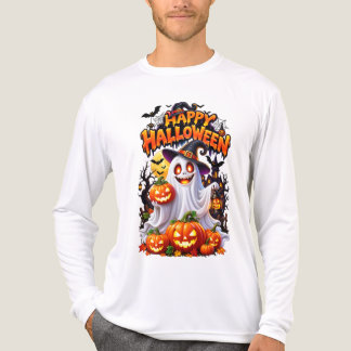 Fijne Halloween Griezelige Gehaunte Boom Ontwerp Tri-Blend Shirt