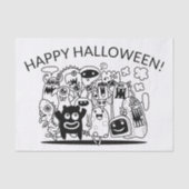 FIJNE HALLOWEEN! HAPPY MONSTERS Tissue Paper Tissuepapier (Voorkant)