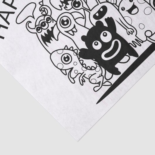 FIJNE HALLOWEEN! HAPPY MONSTERS Tissue Paper Tissuepapier (Detail)