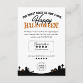 Fijne Halloween! Haunted House Spooky Bedankt (Voorkant)