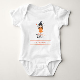 Fijne Halloween Heks Op Maat Gemaakte Baby Bodysui Romper