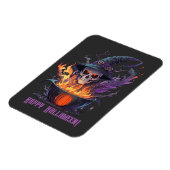 Fijne Halloween! Heksen schedel Magneet (Linkerzijde)