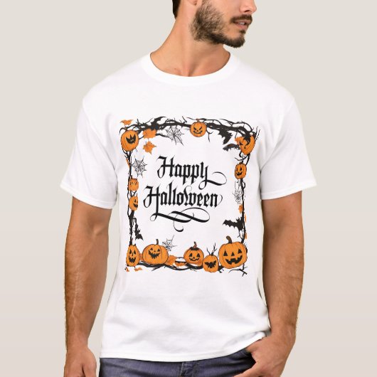 Fijne Halloween heren T-shirt (Voorkant)