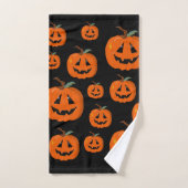 Fijne Halloween Jack O Lantern Illustratieve Kunst Bad Handdoek (Handdoek)