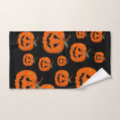 Fijne Halloween Jack O Lantern Illustratieve Kunst Bad Handdoek (Handdoek)