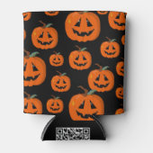Fijne Halloween Jack O Lantern Illustratieve Kunst Blikjeskoeler (Voorkant)