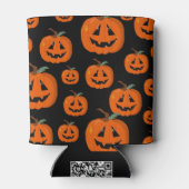 Fijne Halloween Jack O Lantern Illustratieve Kunst Blikjeskoeler (Achterkant)