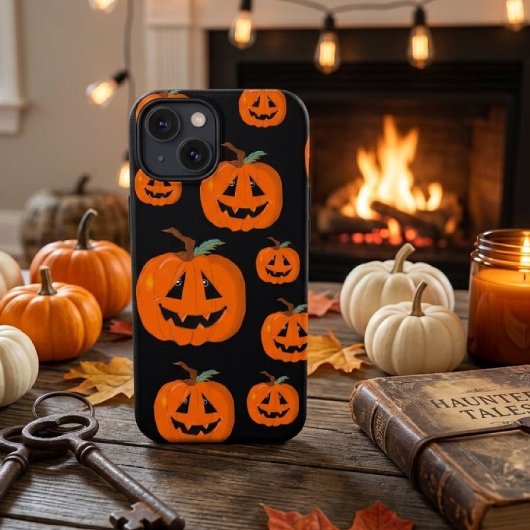 Fijne Halloween Jack O Lantern Illustratieve Kunst Case-Mate iPhone Case