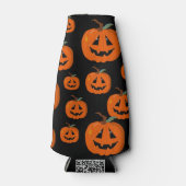 Fijne Halloween Jack O Lantern Illustratieve Kunst Flesjeskoeler (Voorkant)