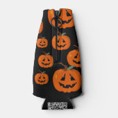 Fijne Halloween Jack O Lantern Illustratieve Kunst Flesjeskoeler (Achterkant)