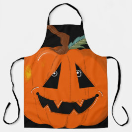 Fijne Halloween Jack O Lantern Illustratieve Kunst Schort