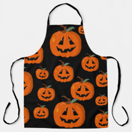 Fijne Halloween Jack O Lantern Illustratieve Kunst Schort