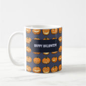 Fijne Halloween! Jack O Lantern Pumpkin Pattern Koffiemok (Links)
