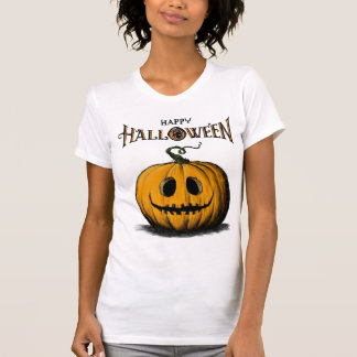 Fijne Halloween Jack O'Lantern Volwassene Oranje T T-shirt