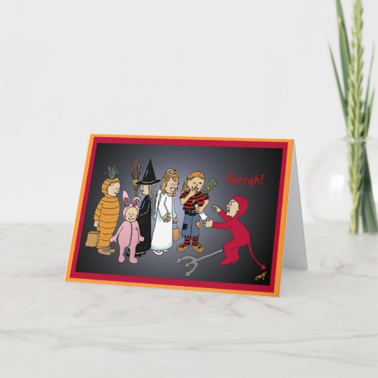 Fijne Halloween Kinder, Aarrgh! Kaart (Voorkant)