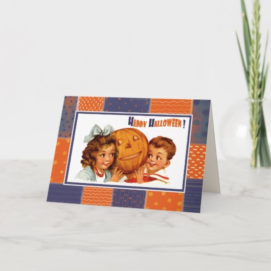 Fijne Halloween!  Kinder Halloween Kaart (Voorkant)