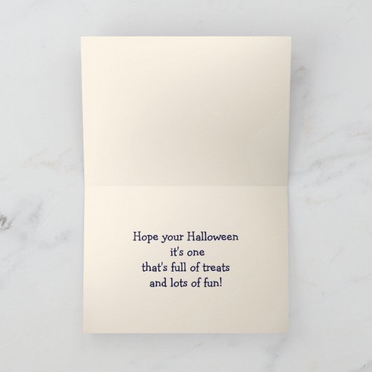 Fijne Halloween!  Kinder Halloween Kaart (Binnen)