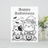 Fijne Halloween | kleurplaat (Staand voorkant)