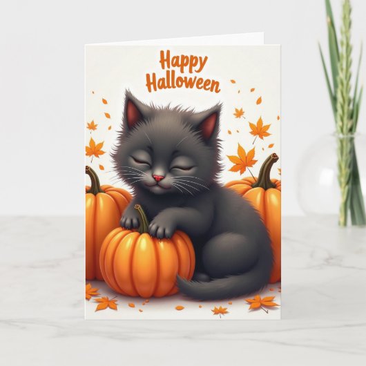 Fijne Halloween Knuffel Creature Kaart (Voorkant)