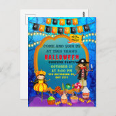 Fijne Halloween kostuum kinder feestviering Briefkaart (Voorkant / Achterkant)