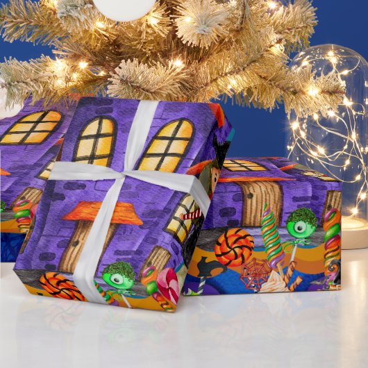 Fijne Halloween kostuum kinder feestviering Cadeaupapier (Feestdagen)