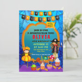 Fijne Halloween kostuum kinder feestviering Kaart (Staand voorkant)