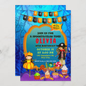 Fijne Halloween kostuum kinder feestviering Kaart (Voorkant / Achterkant)