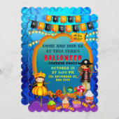 Fijne Halloween kostuum kinder feestviering Kaart (Voorkant / Achterkant)