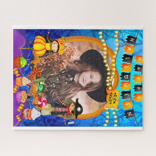 Fijne Halloween kostuum kinder feestviering Legpuzzel (Horizontaal)