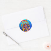 Fijne Halloween kostuum kinder feestviering Ronde Sticker (Envelop)