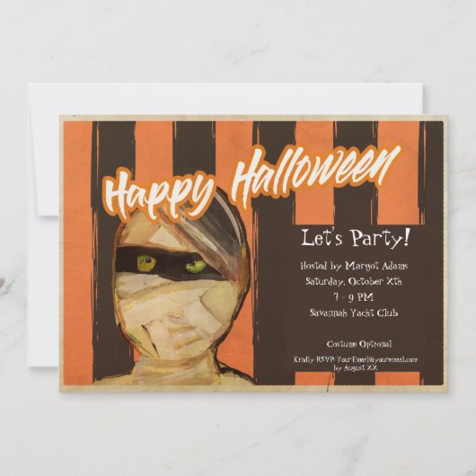 Fijne Halloween - Laten we feesten! Kaart (Voorkant)