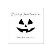 Fijne Halloween Leuke Pompoen Gezicht Persoonlijk Rubberstempel (Afrduk)