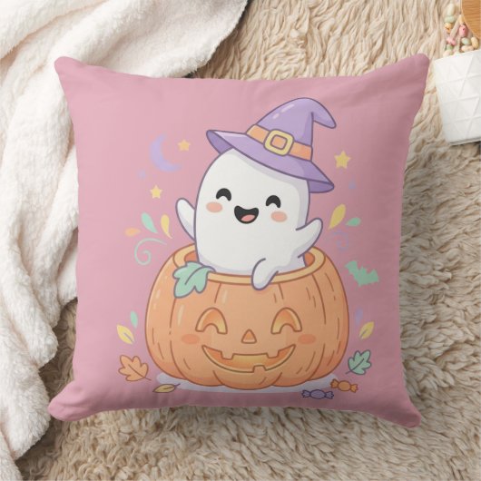 Fijne Halloween leuke pompoen spook kussen (Deken)