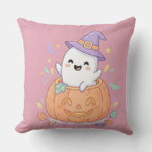 Fijne Halloween leuke pompoen spook kussen (Voorkant)