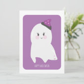 Fijne Halloween Lieve Geest Kaart (Staand voorkant)