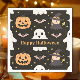 Fijne Halloween Lieve Geest Pompoen Heks Papier Servet