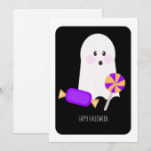 Fijne Halloween Lieve Geest Snoepkaart (Voorkant / Achterkant)
