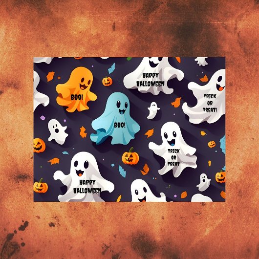 Fijne Halloween Lieve Mini Geesten Tissuepapier