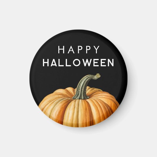 Fijne Halloween met grote pompoen Magneet (Voorkant)