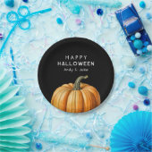 Fijne Halloween met  pompoen Papieren Bordje (Feest)
