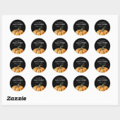 Fijne Halloween met  pompoen Ronde Sticker (Vel)
