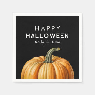 Fijne Halloween met pompoen Servet