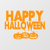 Fijne Halloween Moderne Pompoenen Raamsticker (Vel)