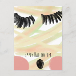 Fijne Halloween Mummie Doodle Hand Getekend Bedank Briefkaart