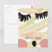 Fijne Halloween Mummie Doodle Hand Getekend Bedank Briefkaart (Voorkant / Achterkant)