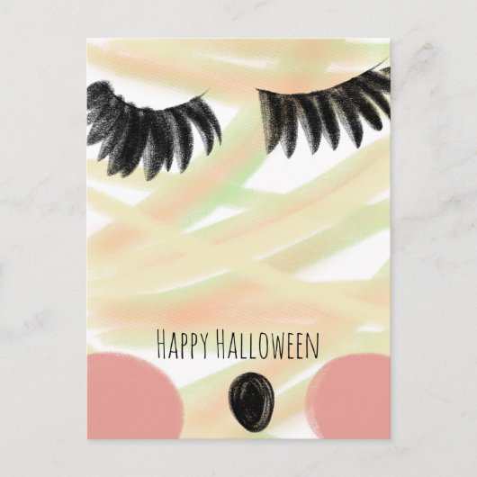 Fijne Halloween Mummie Doodle Hand Getekend Bedank Briefkaart (Voorkant)