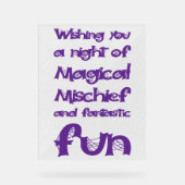 Fijne Halloween nacht van angst Acryl Bord (Voorkant)