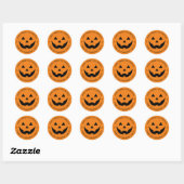Fijne Halloween oranje Jack o lantern cadeautje Ronde Sticker (Vel)